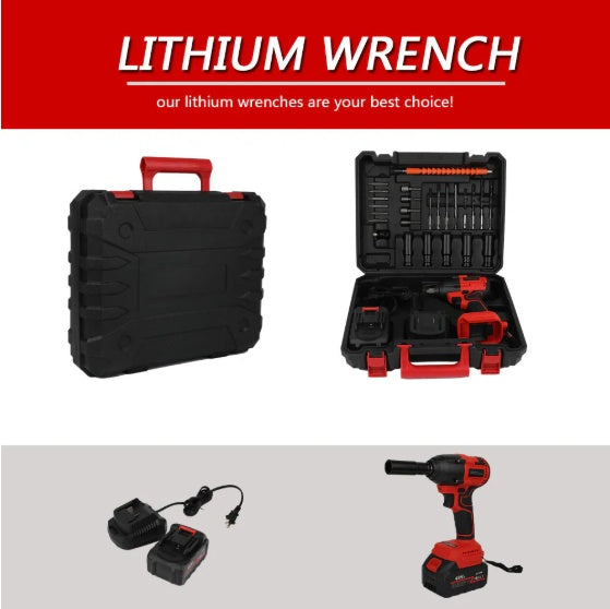 One Piece Portable 48V Cordless Impact Wrench, Cordless Drill Kit, Brushless Impact Wrench, Drill Kit With Batteries, Accessories And Toolkit For Car Tires, Electric Bikes, Garden Sheds
