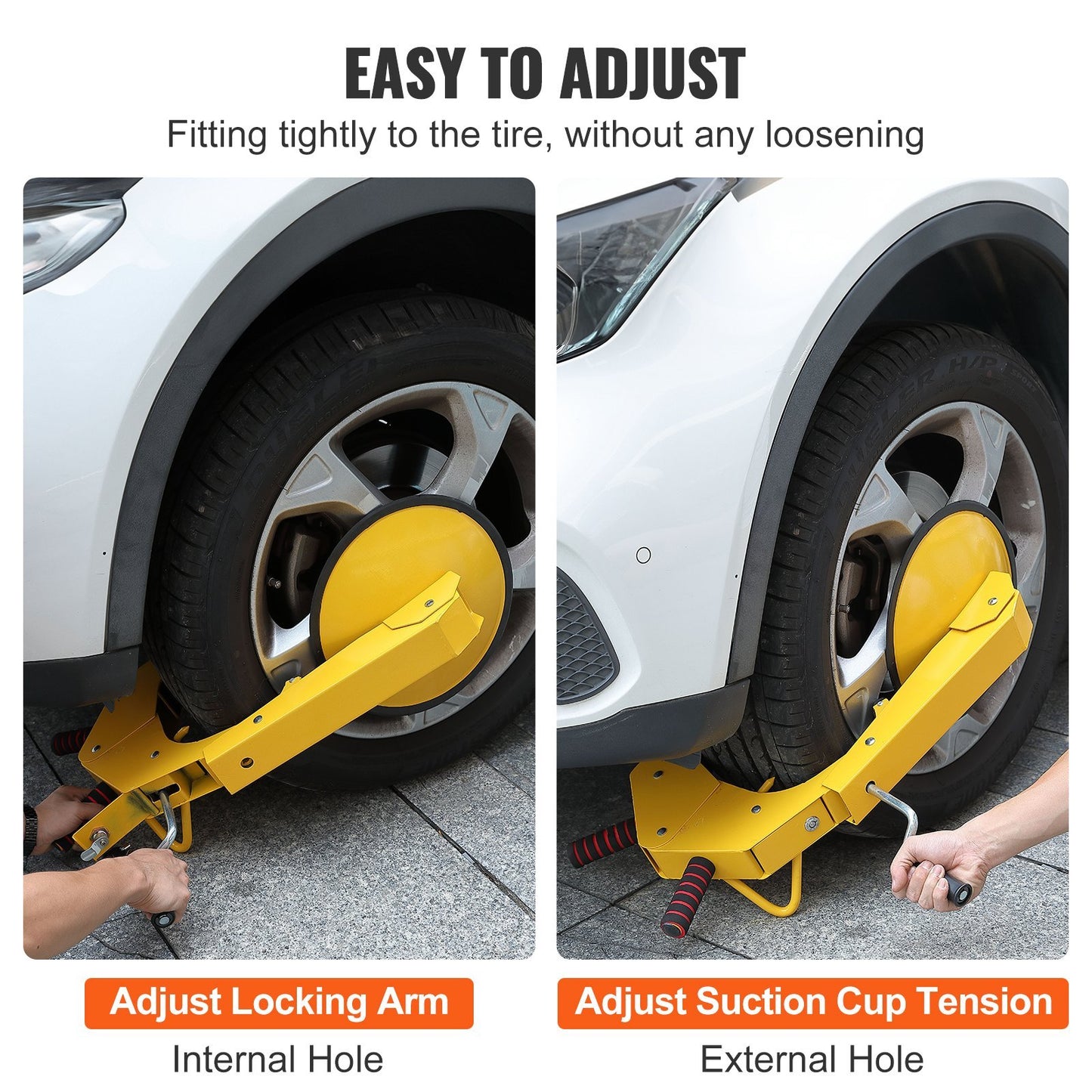 VEVOR Wheel Lock Clamp, 2-Pack Trailer Wheel Lock, Heavy-Duty Anti Theft Tire Lock, Trailer Wheel Locks For RV Trailers, Cars, Trucks, SUVs