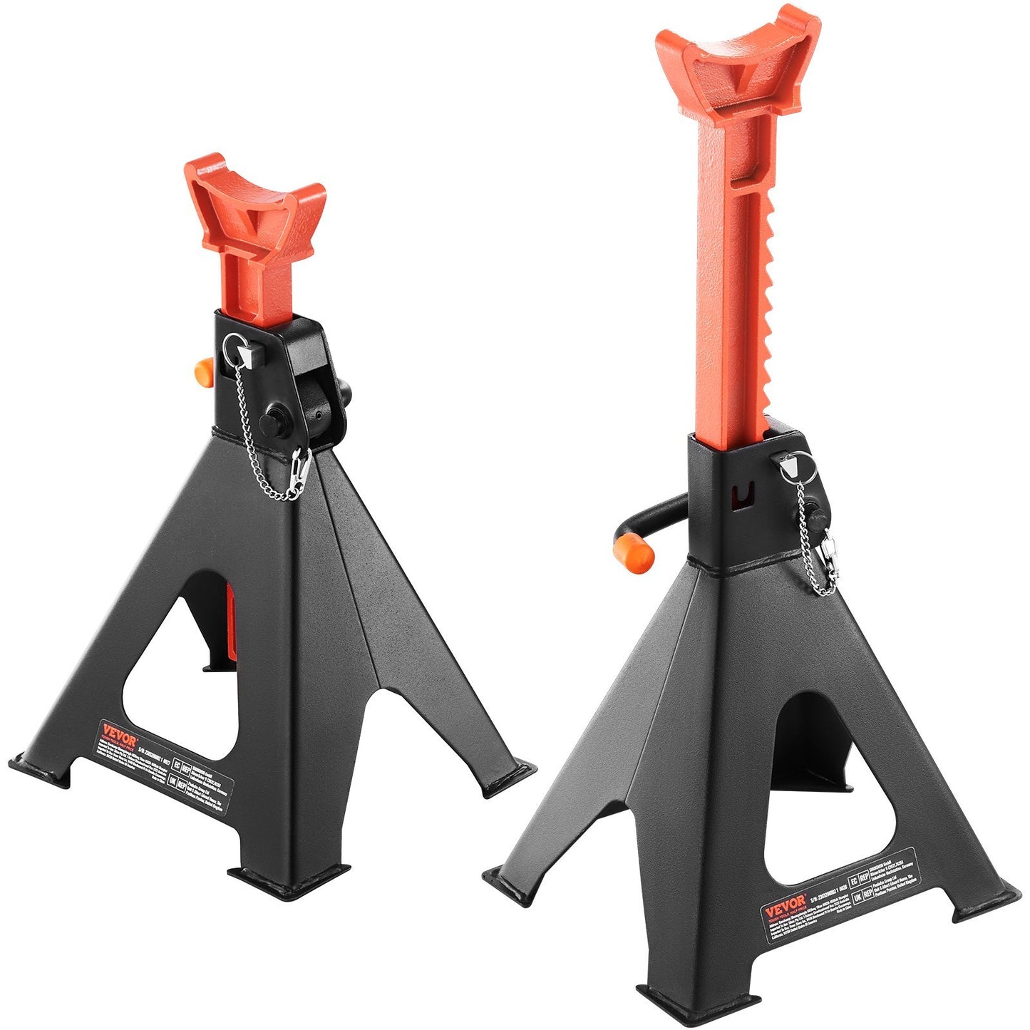 VEVOR Jack Stands, 6 Ton 13,000 Lbs Capacity Car Jack Stands Double Locking, 14.2 -23 Inch Adjustable Height, For Lifting SUV, Pickup Truck, Car And UTV ATV, Red, 1 Pair