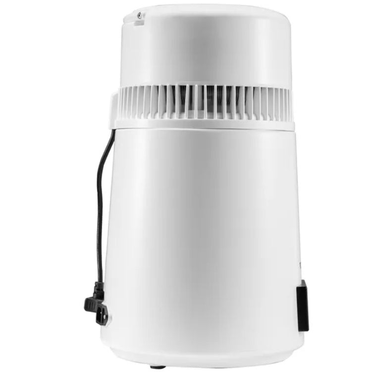 VEVOR 1.1Gal Water Distiller, 0.3Gal H, 750W Distilled Water Maker Machine 0-99H Timing Set Temp Display, 304 Stainless Steel Countertop Distiller Plastic Carafe Cleaning Powder 3 Carbon Packs, White