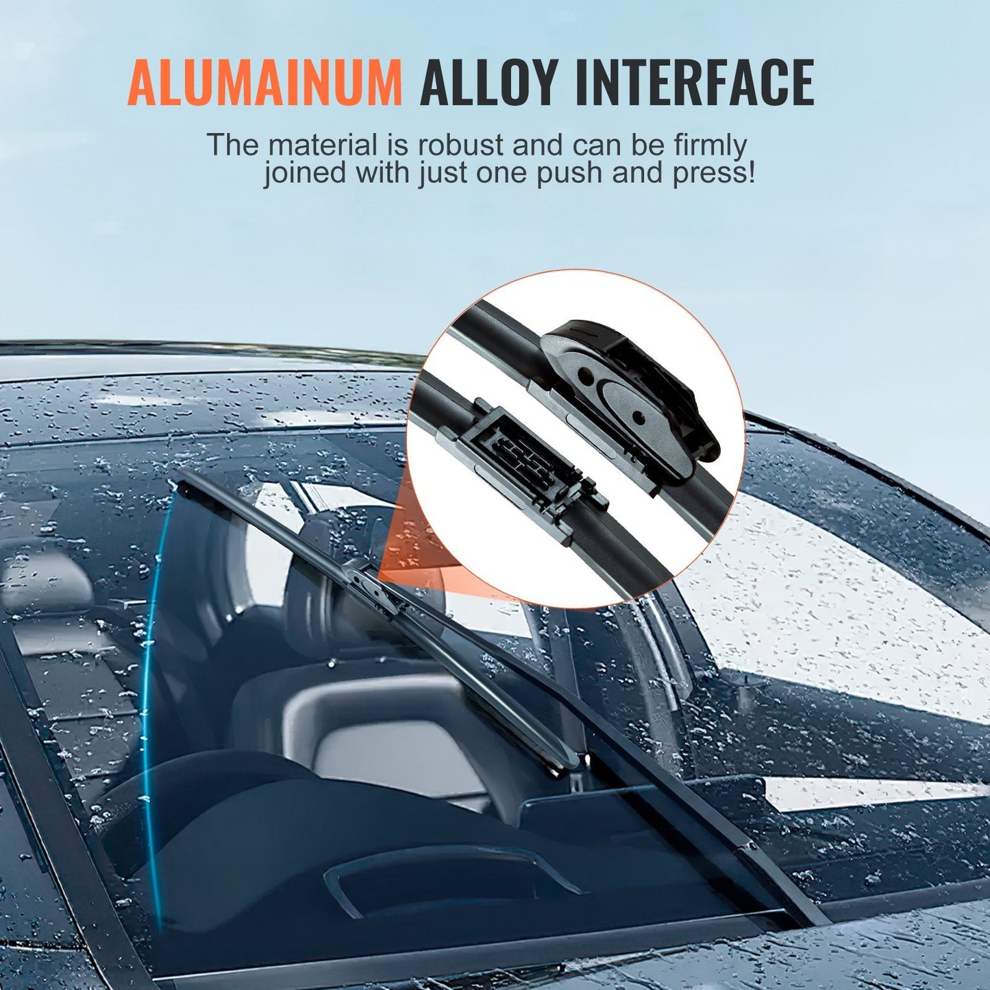 VEVOR 20 Rubber Wiper Blades, 51 Cm Universal Replacement Wind Shield Wiper