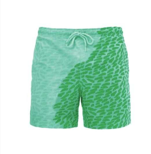 Magical Change Color Beach Shorts Summer Male Swimming Trunk Swimsuit Quick Dry