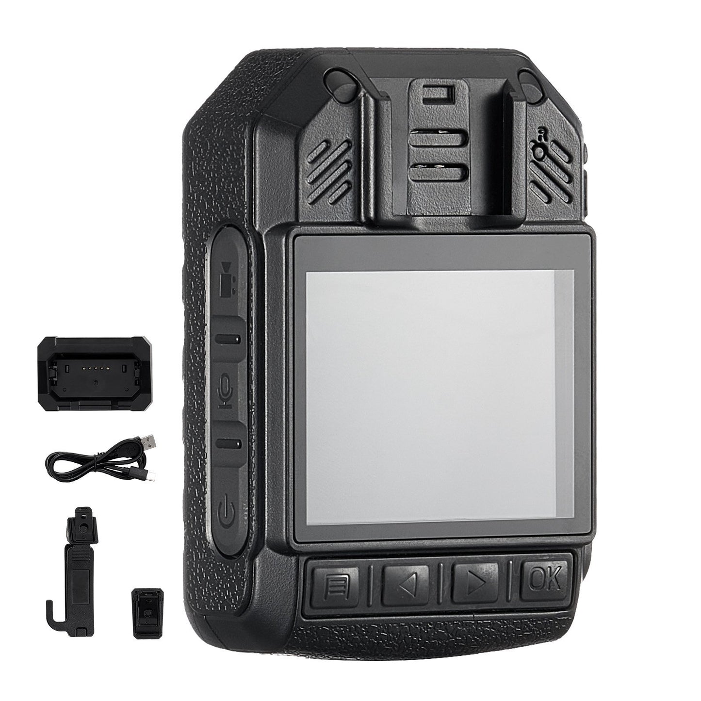VEVOR 1440P HD Police Body Camera, 64GB Body Cam With Audio Video Recording Picture, Built-in 3500 MAh Battery, Infrared Night Vision, Waterproof GPS Personal Body Cam For Law Enforcement