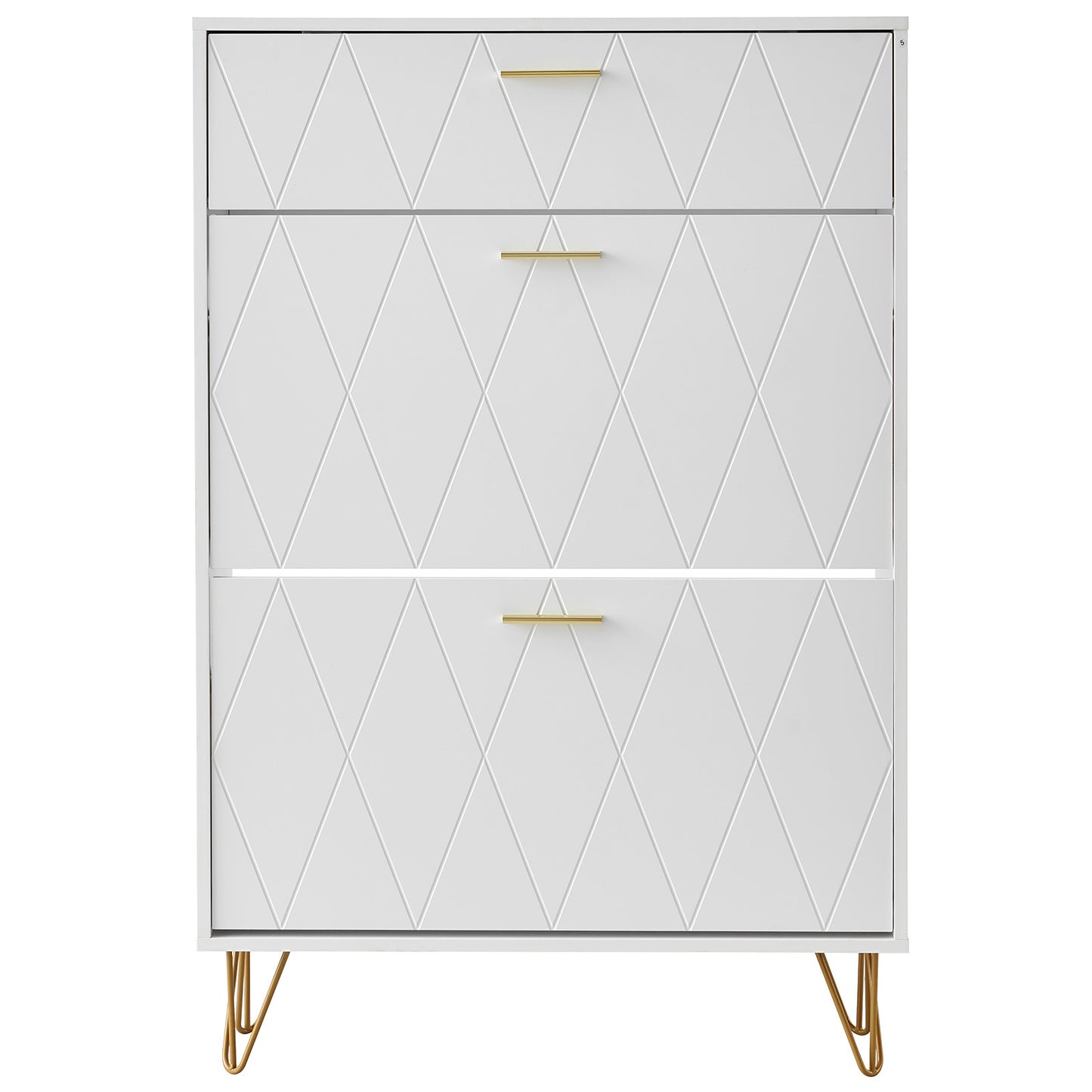 VEVOR Shoe Cabinet With 3 Flip Drawers, Shoe Storage Cabinet For Entryway, Free Standing Shoe Storage Organizer For Heels, Boots, Slippers In Hallway, Living Room