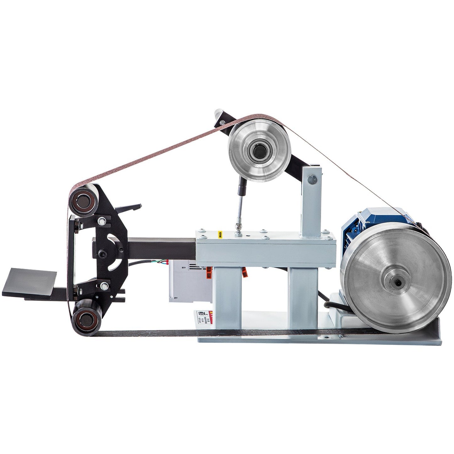 VEVOR 1500W 2HP Belt Sander Grinder, Variable Speed Belt Grinder For Metalworking, 3 In 1 Belt Sander Polisher With 3 Grinding Moulds & Flat Platen Tool Rest For Knife Making