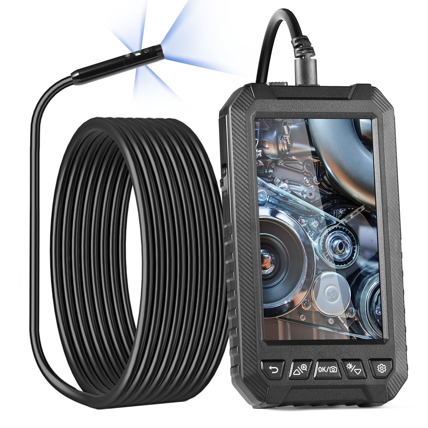 VEVOR Endoscope Camera With Lights Triple Lens Borescope 16.4FT Cable Screen