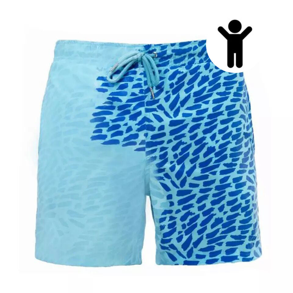 Magical Change Color Beach Shorts Summer Male Swimming Trunk Swimsuit Quick Dry