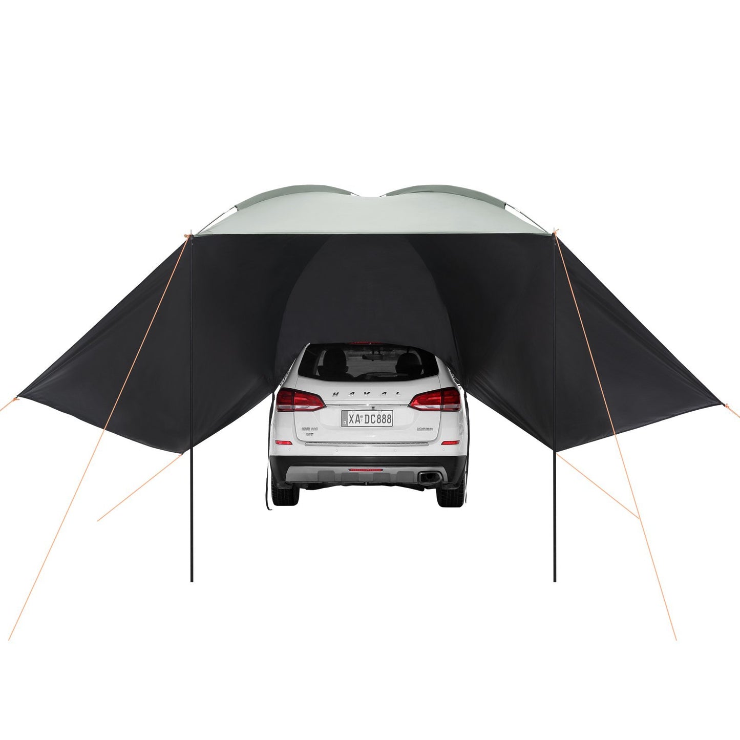 VEVOR Vehicle Awning, Large Shade Coverage Car Side Awning, PU2000mm UV50 Car Awning With Extended Side Canopies And Portable Storage Bag, Suitable For Truck, SUV, Van, Campers
