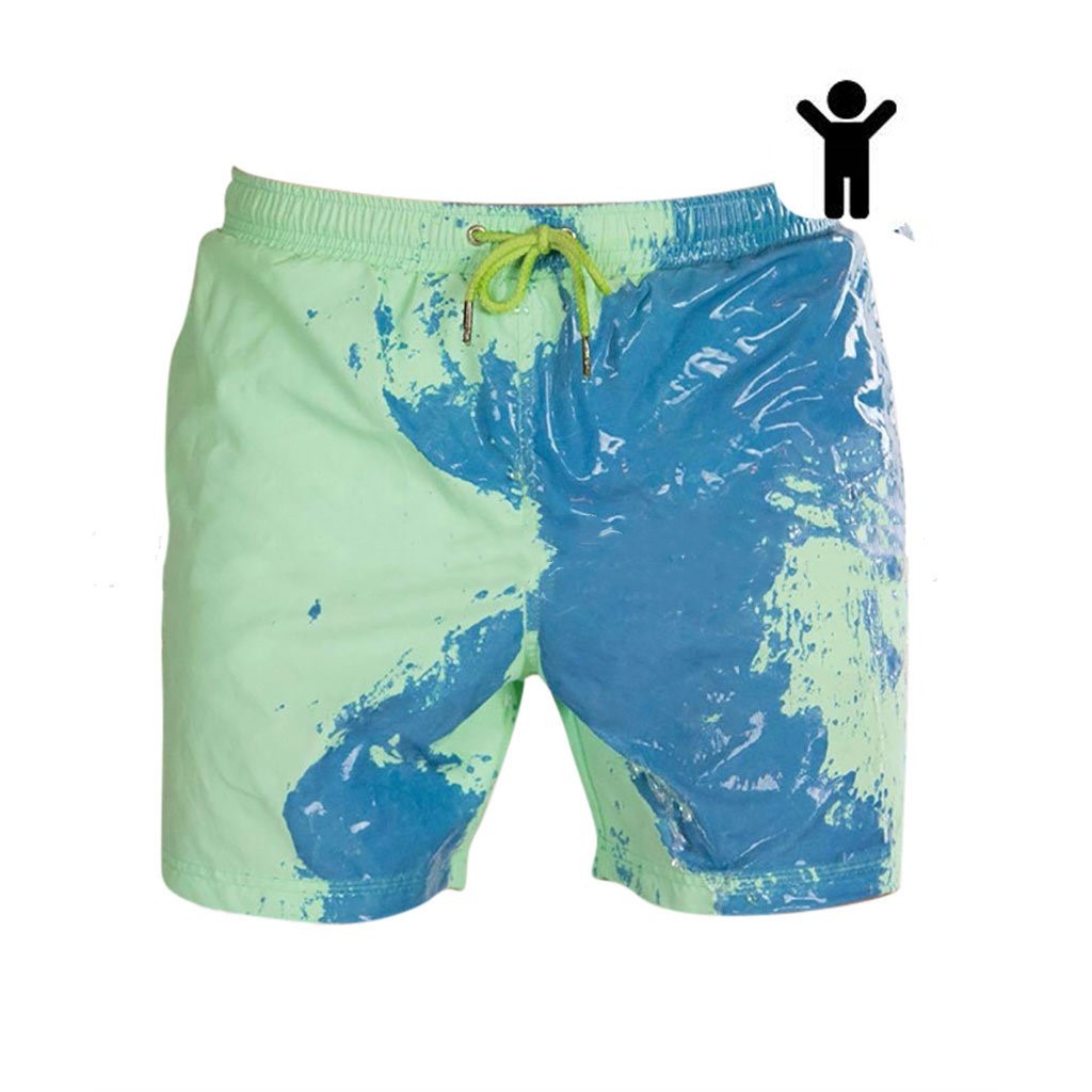 Magical Change Color Beach Shorts Summer Male Swimming Trunk Swimsuit Quick Dry