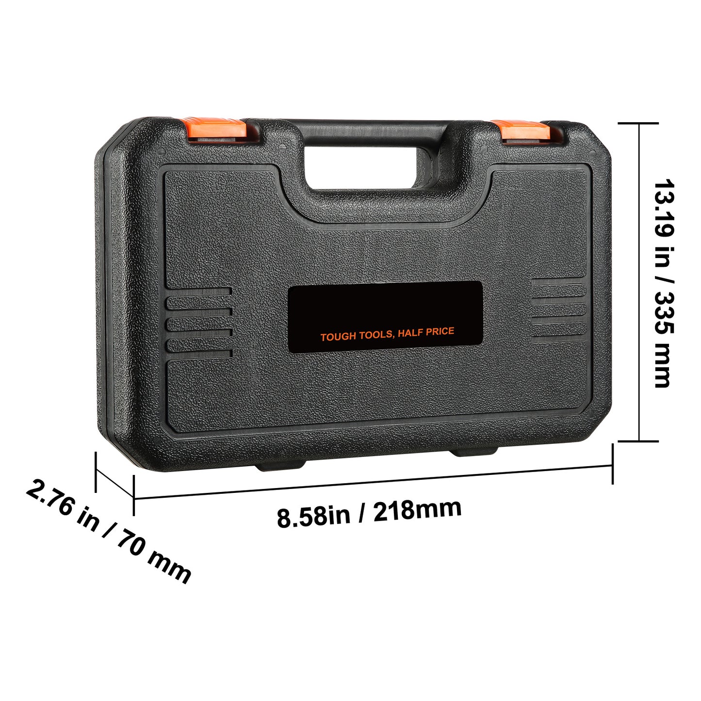 VEVOR Drive Impact Socket Set, 23 Piece Socket Set SAE 6 Point Cr-V Alloy Steel For Auto Repair With Ratchet Handle Rugged Construction Storage Case