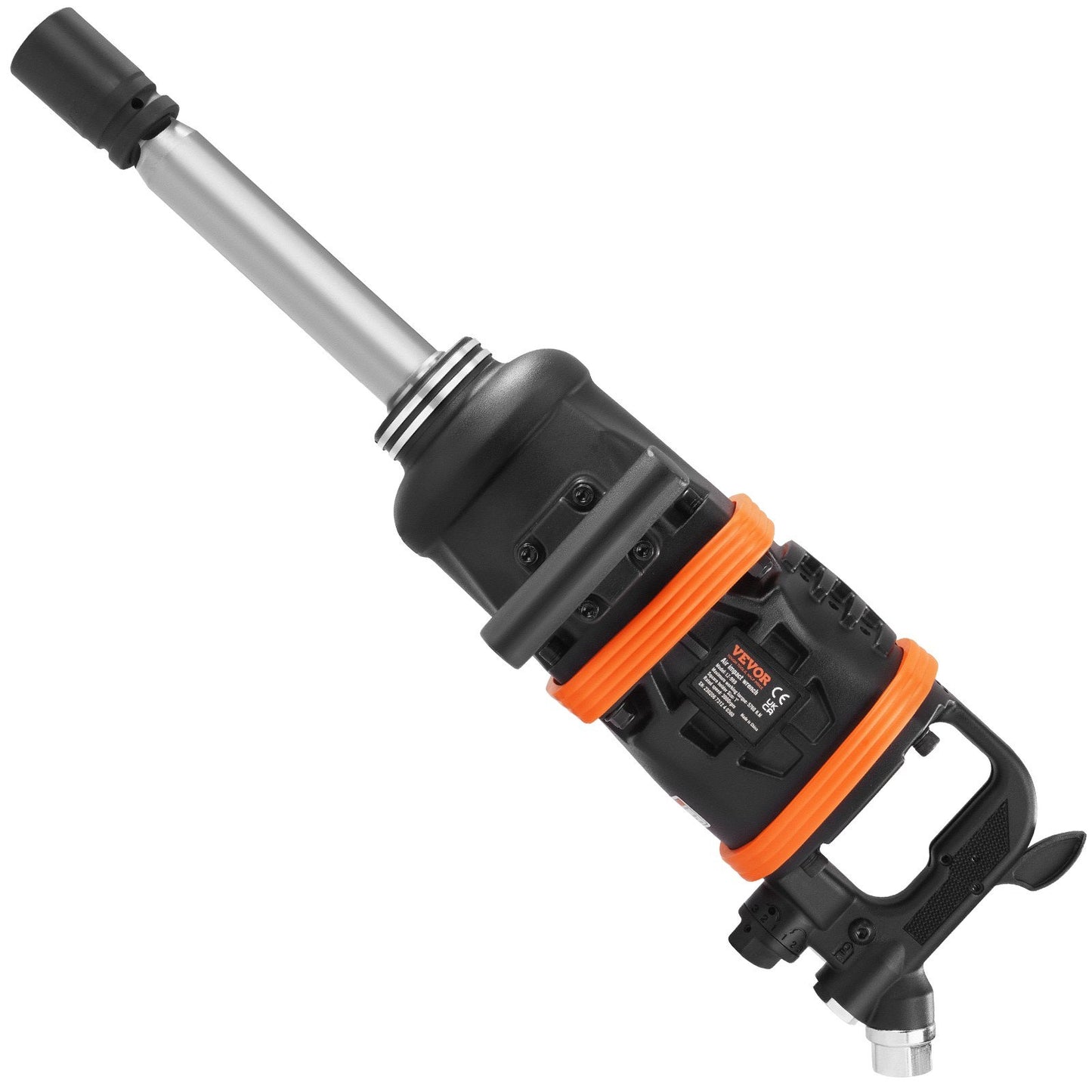 VEVOR 1 Inch Air Impact Wrench, Up To 5175 Ft-lbs Beast Reverse Torque Output Pneumatic Impact Gun 8 Inch Extended Anvil For Repairs And Maintenance Of Heavy Duty Machinery Semi-Truck Bus