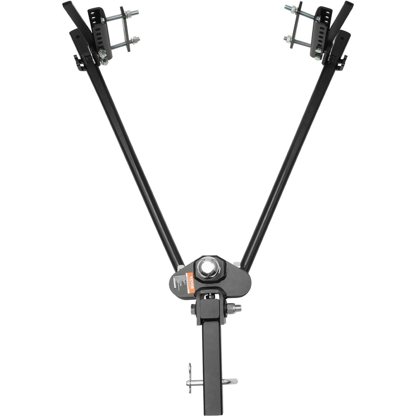 VEVOR Weight Distribution Hitch, 1,500 Lbs Weight Distributing Hitches Kit With Sway Control For Trailer, 2-In Solid Steel Shank, In Alloy Steel Ball, Powder Coated Load Leveling Hitch, Black