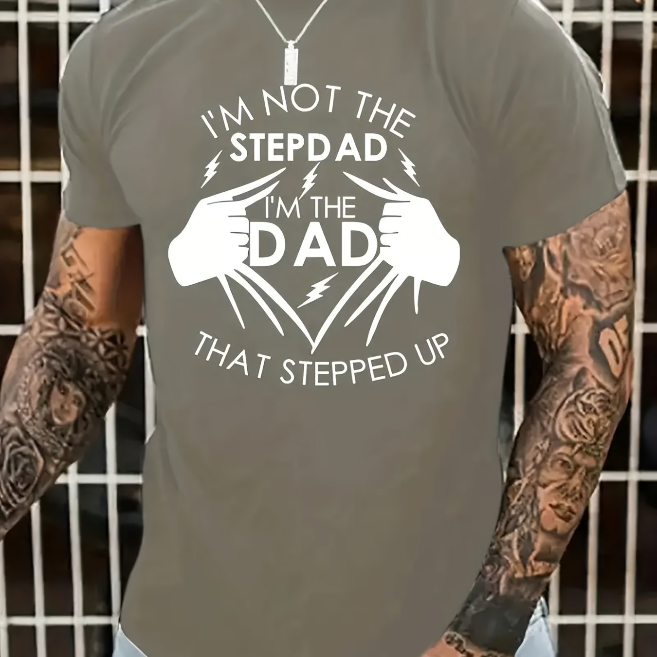 Stand Up Dad Stepfather T-shirt, Men's T-shirt