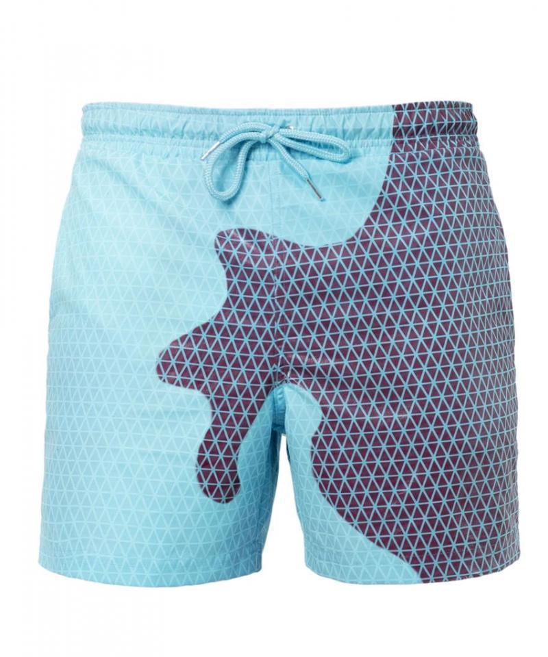 Magical Change Color Beach Shorts Summer Male Swimming Trunk Swimsuit Quick Dry
