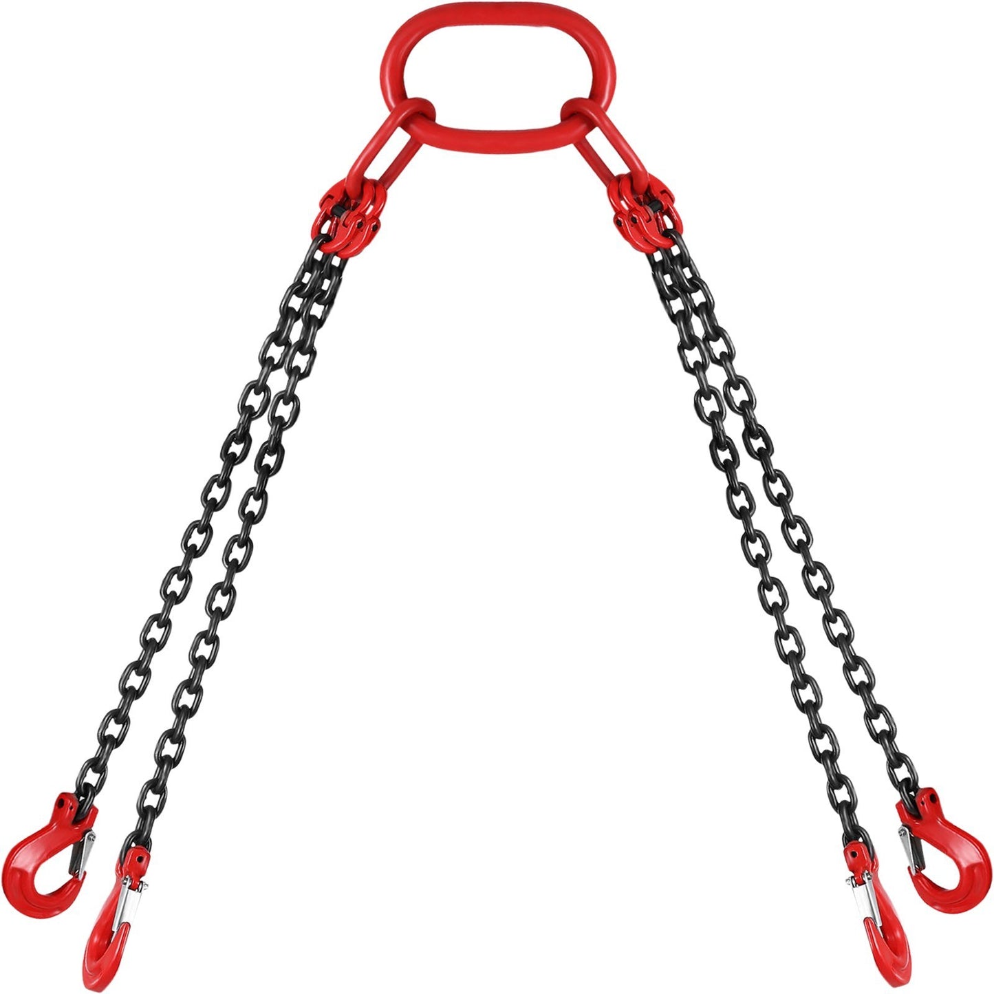 VEVOR 5Ft Chain Sling 5 Ft Engine Lift Chain G80 Alloy Steel Engine Chain Hoist Lifts 3 Ton With 4 Leg Grab Hooks