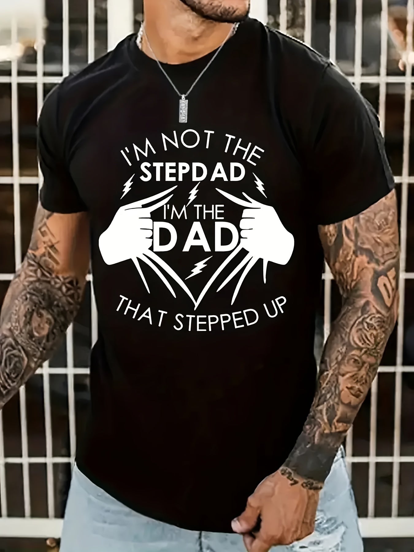 Stand Up Dad Stepfather T-shirt, Men's T-shirt