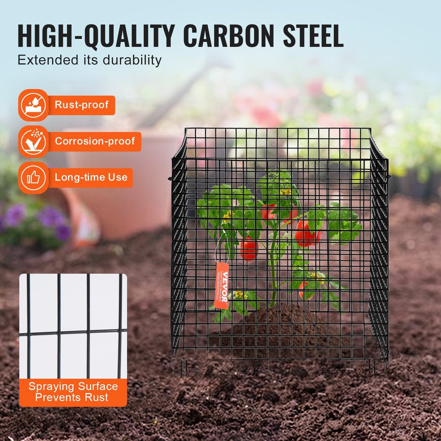 VEVOR 10 Pack Plant Protector From Animals Plant Cage For Vegetables