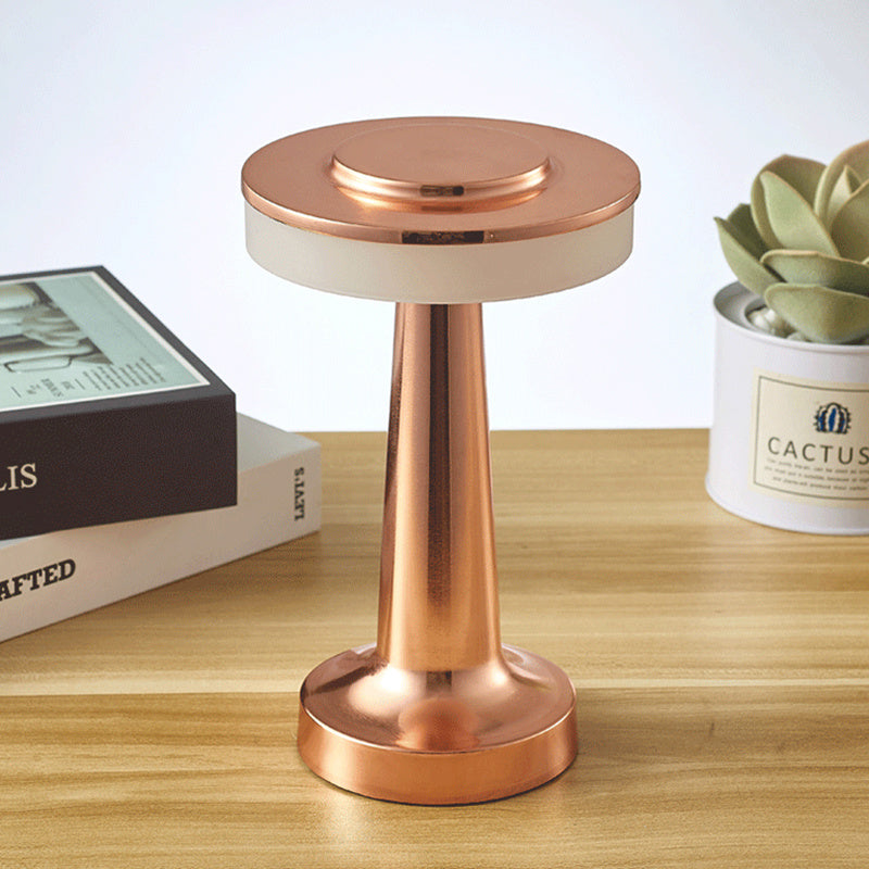 Touch Led Charging Table Lamp Creative Lamp Mushroom Lamp Cordless Rechargeable Touch Sensor Metal Aluminum Wireless Table Lamps