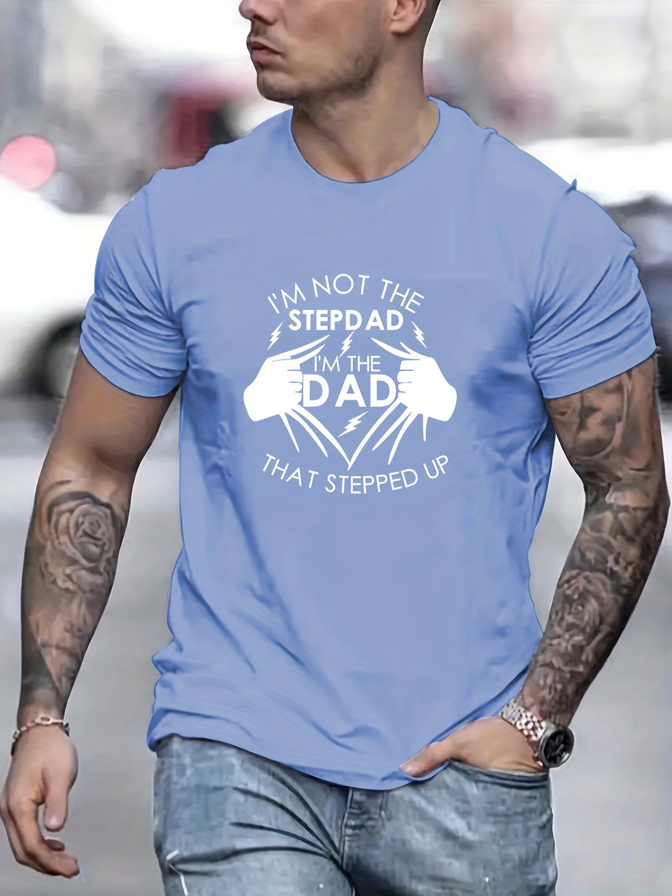 Stand Up Dad Stepfather T-shirt, Men's T-shirt