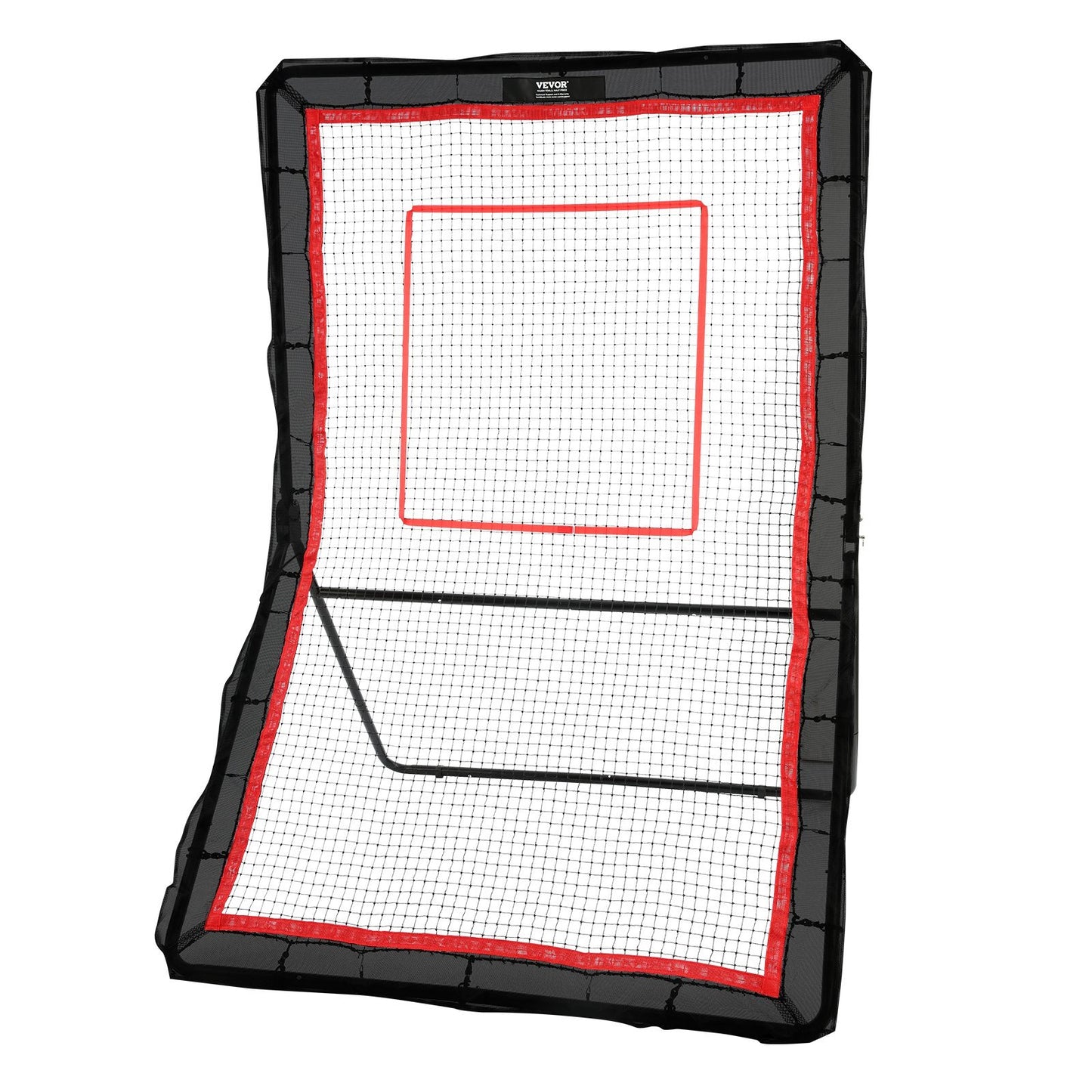 VEVOR Lacrosse Rebounder For Backyard, 5x7 Ft Volleyball Bounce Back Net, Pitchback Throwback Baseball Softball Return Training Screen, Adjustable Angle Shooting Practice Training Wall With Target