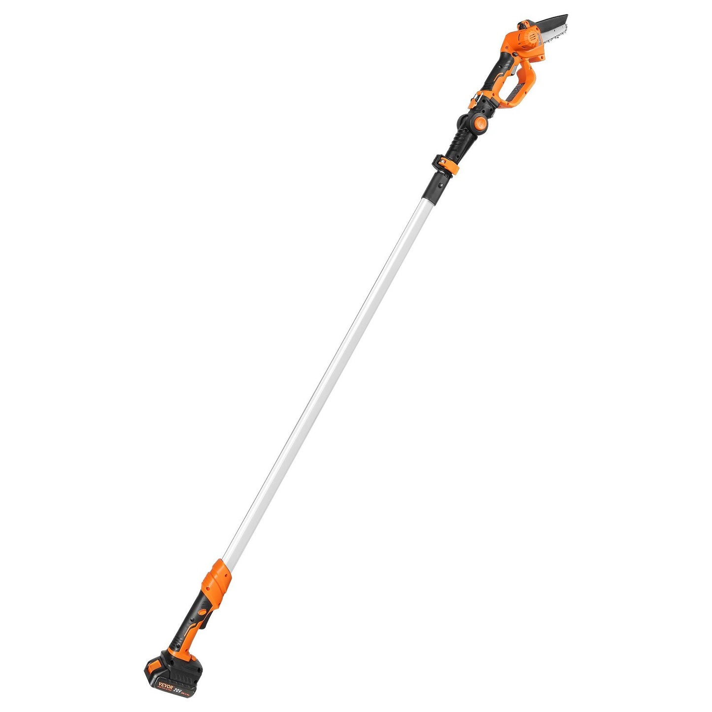 VEVOR 2-in-1 Cordless Pole Saw & Mini Chainsaw, 20V 4Ah Battery Pole Chainsaw, Cutting Capacity 8 Ft Reach Pole Saw For Branch Cutting & Tree Trimming Battery And Blade Cover Included