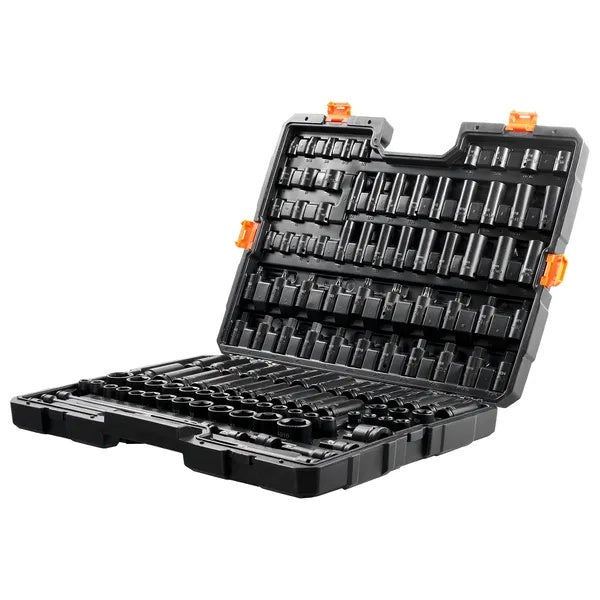 VEVOR Impact Sockets Set 130PCS 6-Point Drive Bit Ratchet Tool Kit