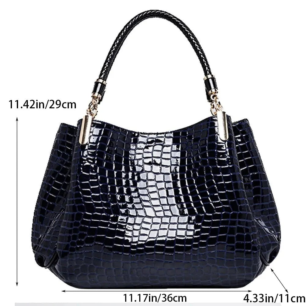 Women's Bag Large Capacity Tote Daily Commute Shoulder Bag Crocodile
