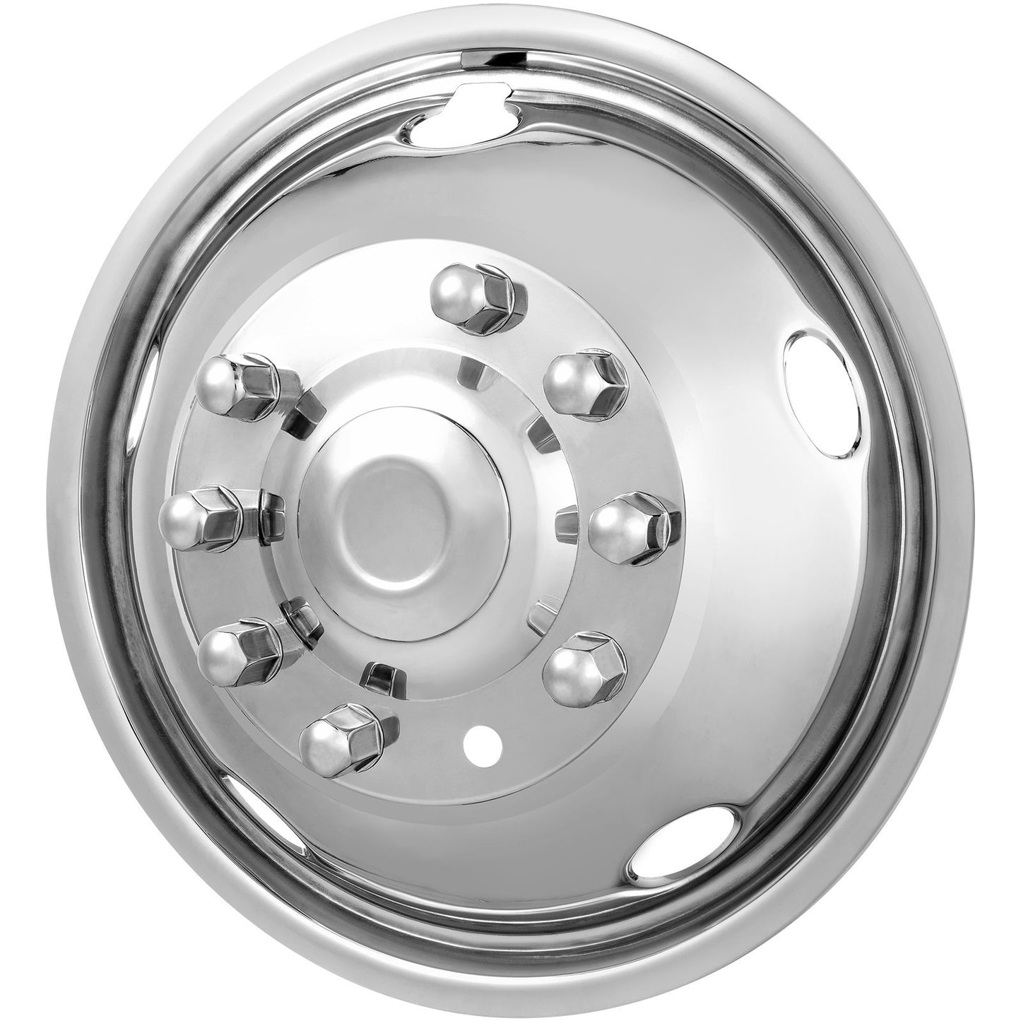 VEVOR 19.5-inch 10 Lug Wheel Simulators, 304 Stainless Steel Wheel Simulator Kit With Mirror Polished Finish, 2 Front And 2 Rear Wheel Covers Fit For For Ford , 4 Pcs