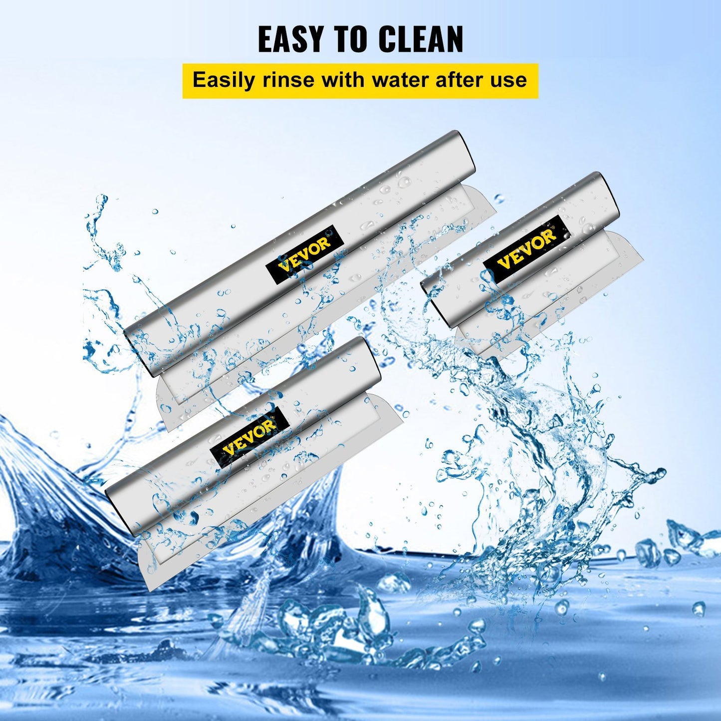 VEVOR Skimming Blade Set,Extension Handle,European Stainless Steel Construction Knife, Aluminum Blade Profile Smoothing Knockdown Spatula For Gyprock Drywall Wall Board