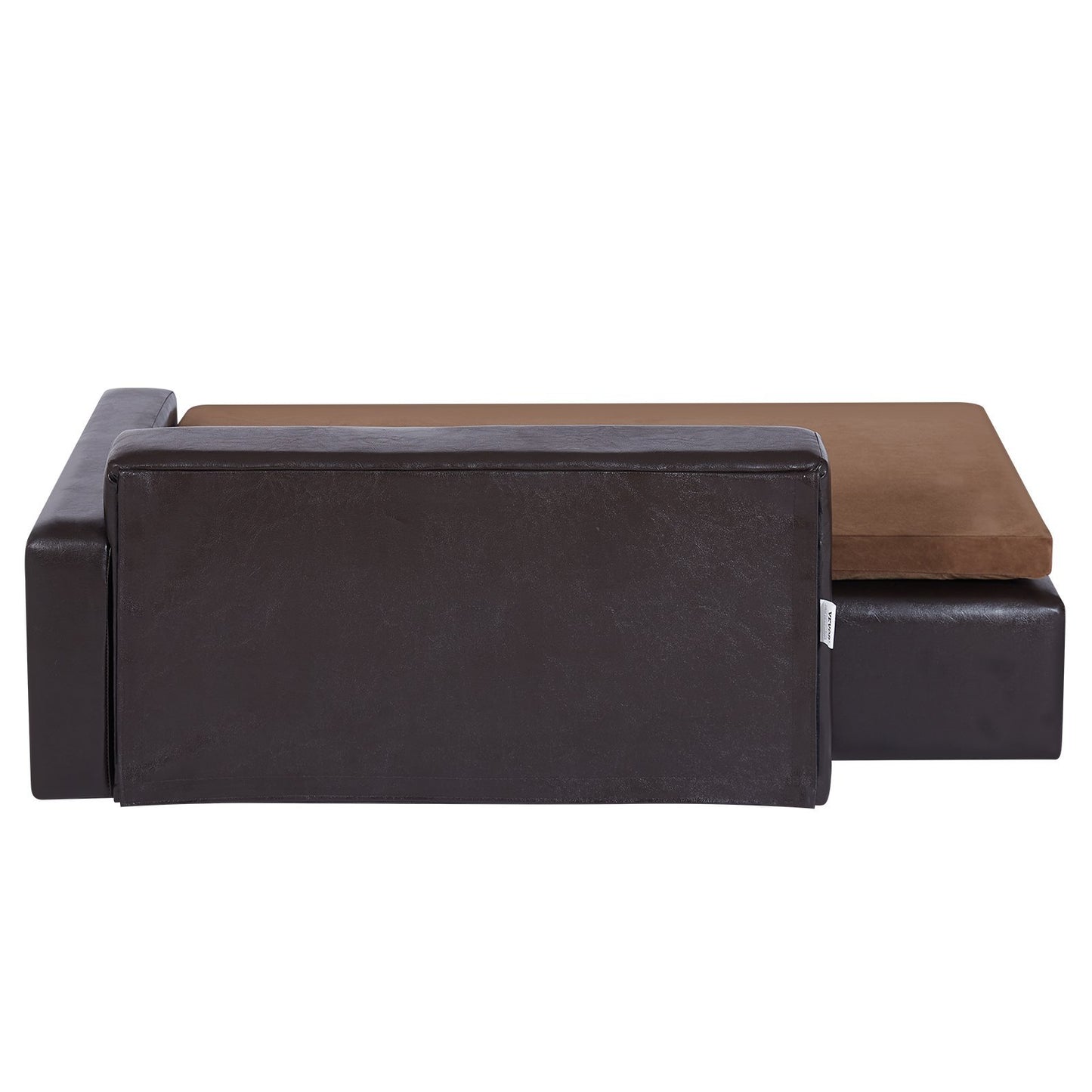 VEVOR Pet Sofa, Dog Couch For Large-Sized Dogs And Cats, Soft Leather Dog Sofa Bed, 110 Lbs Loading Cat Sofa, Black