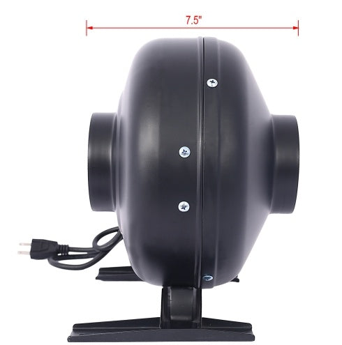 4-Inch 203 CFM Inline Duct Fan Air Circulation Vent Blower For Hydroponics, Basements, And Kitchens