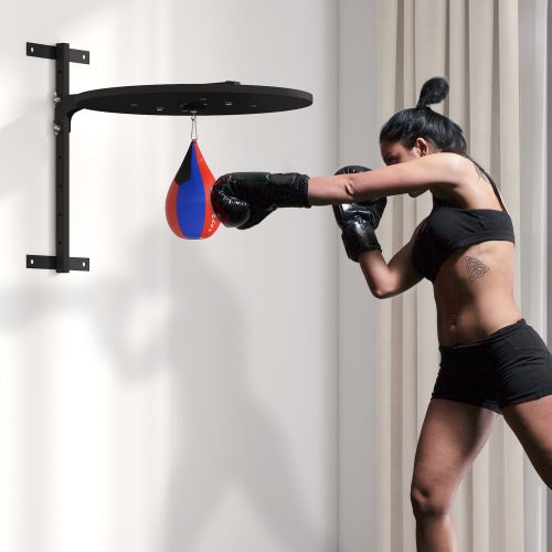 Soozier Adjustable Speed Bag Platform, Wall Mounted Punching Bag With 360-Degree Swivel