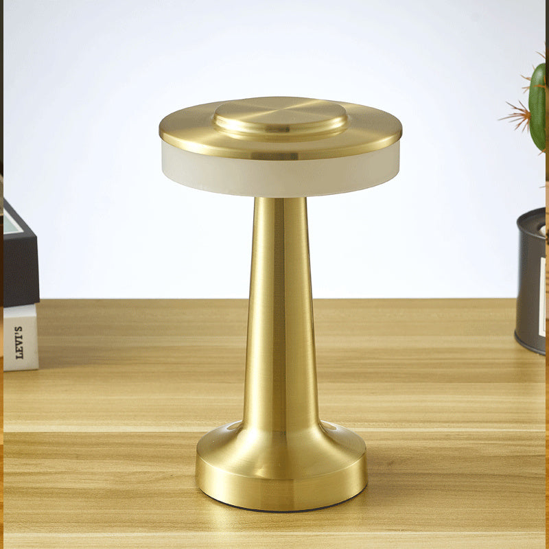 Touch Led Charging Table Lamp Creative Lamp Mushroom Lamp Cordless Rechargeable Touch Sensor Metal Aluminum Wireless Table Lamps