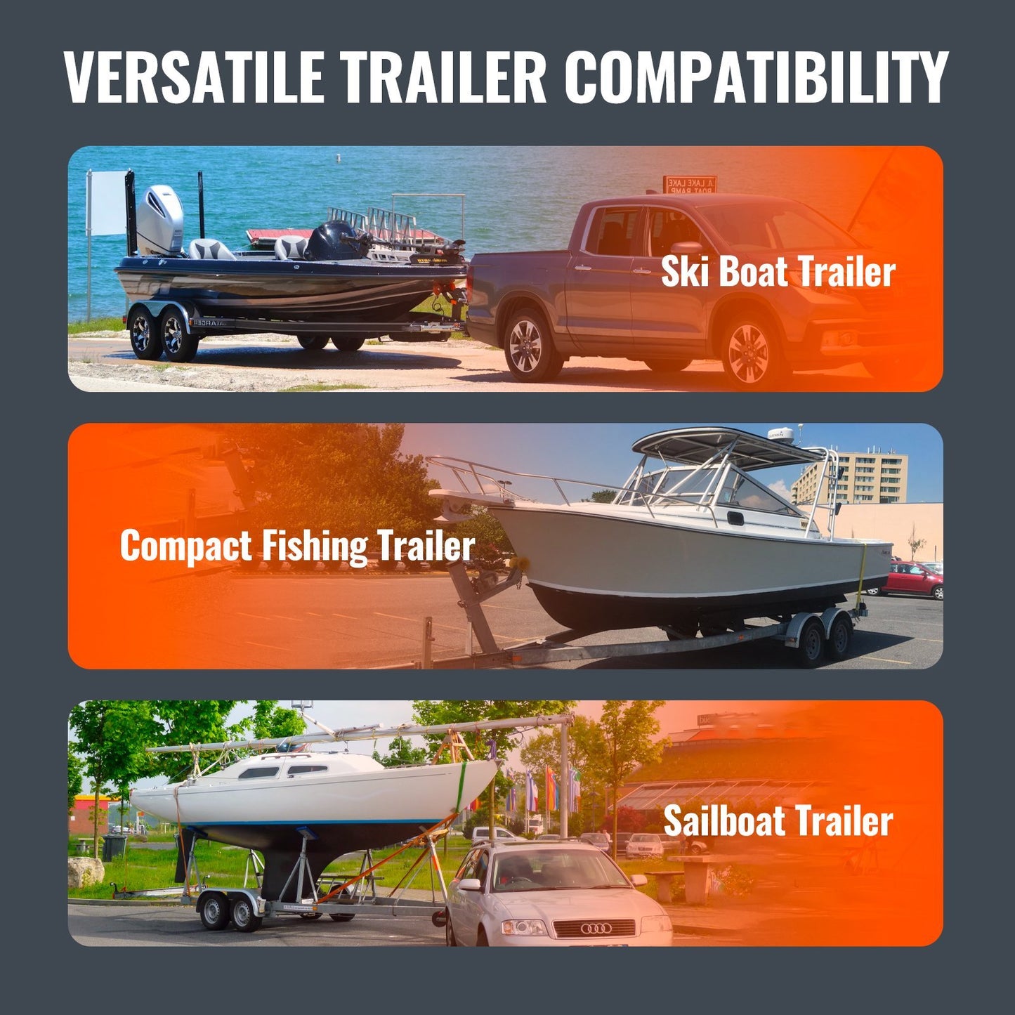VEVOR Boat Trailer Guide, Adjustable Design Trailer Guide Poles, 2PCS Rustproof Galvanized Steel Trailer Guide, Trailer Guides With PVC Pipes, For Ski Boat, Fishing Boat Or Sailboat Trailer 2024