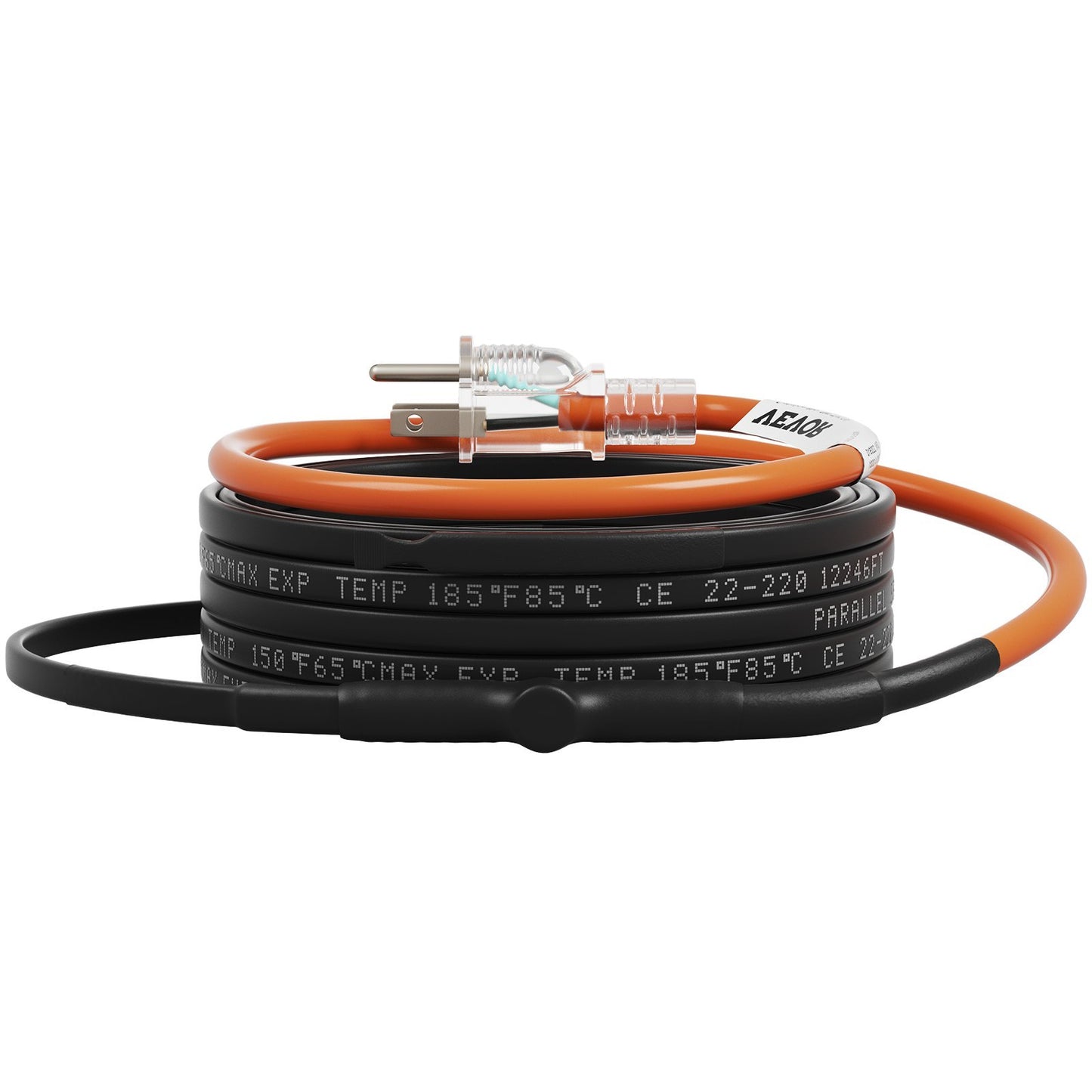 VEVOR Self-Regulating Pipe Heating Cable, 24-feet 5W Ft Heat Tape For Pipes Freeze Protection, Protects PVC Hose, Metal And Plastic Pipe From Freezing, 120V