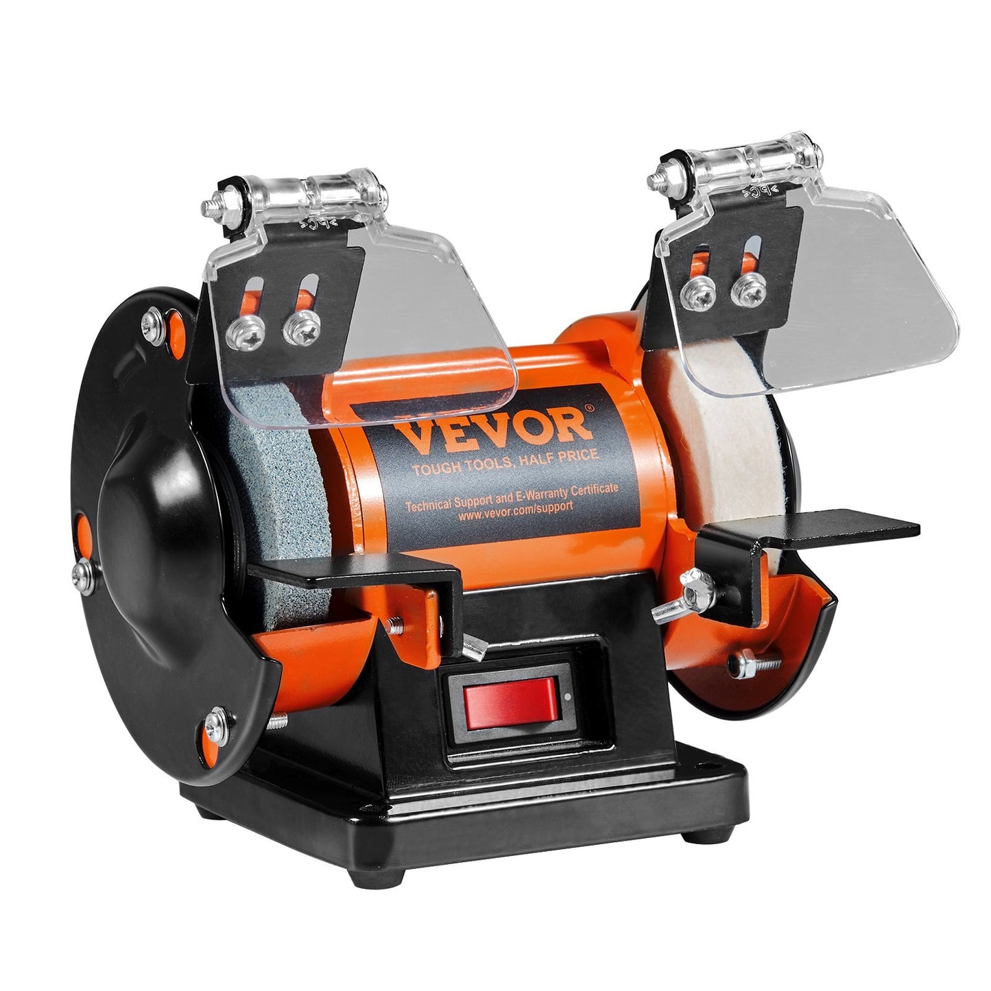 VEVOR Bench Polisher & Buffing Machine For Metal Jewelry Wood - With Wool & Abrasive Wheels, 100 Tools, 3590RPM
