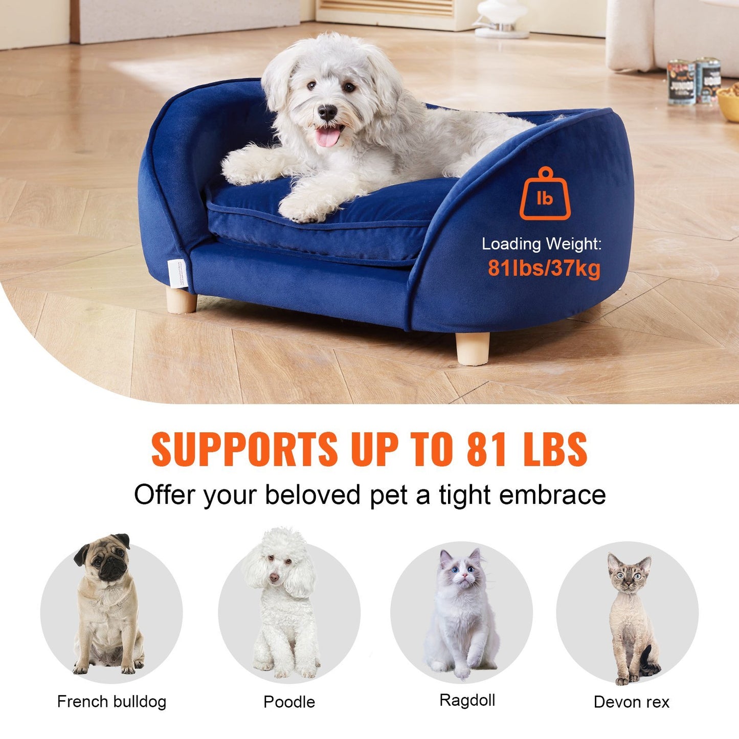 VEVOR Pet Sofa Dog Couch For Medium-Sized Dogs And Cats Dog Sofa Bed 81 Lbs
