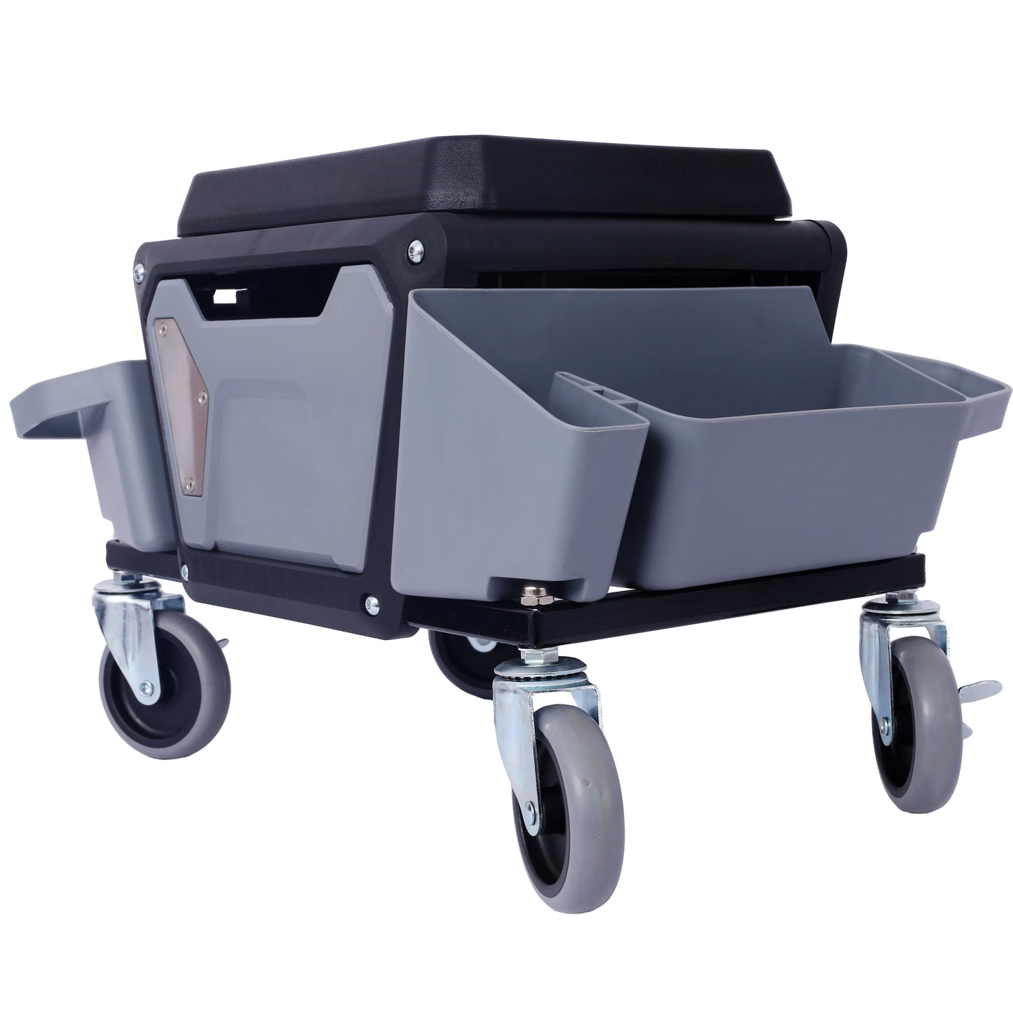 Heavy Duty Mechanic Stool, 330 Lbs Weight Capacity, Garage Stool With Wheels