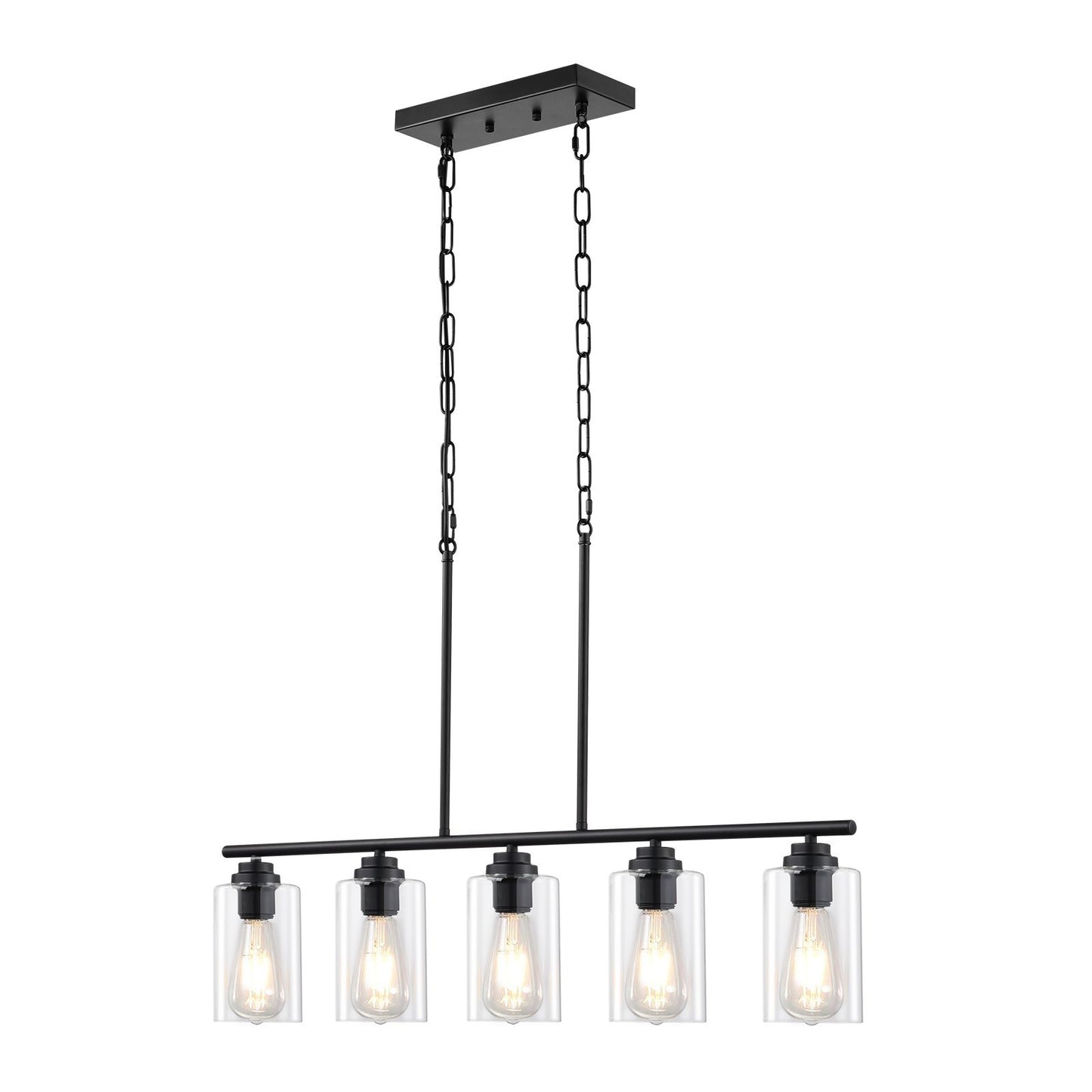 VEVOR 5-Light Kitchen Island Pendant Lights 60W Adjustable Dining Room Light E26