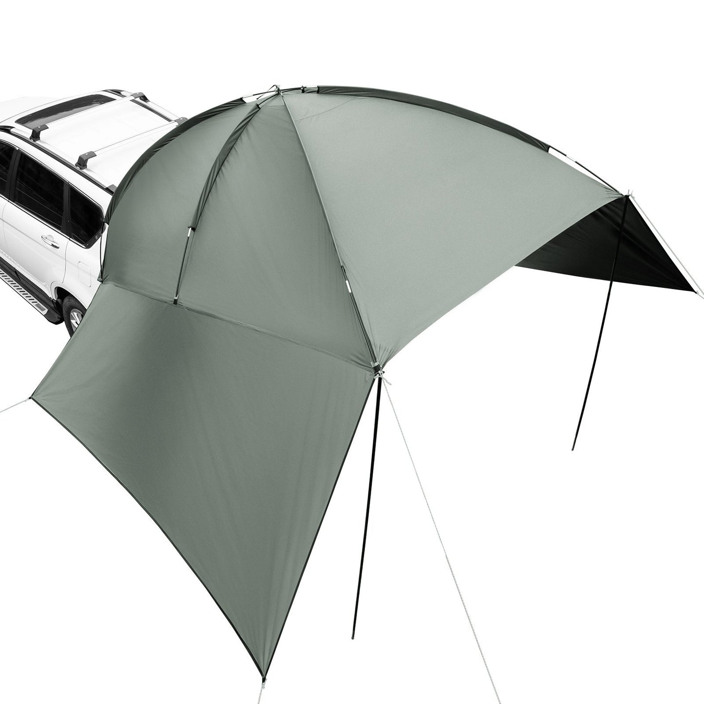 VEVOR Vehicle Awning, Large Shade Coverage Car Side Awning, PU2000mm UV50 Car Awning With Extended Side Canopies And Portable Storage Bag, Suitable For Truck, SUV, Van, Campers