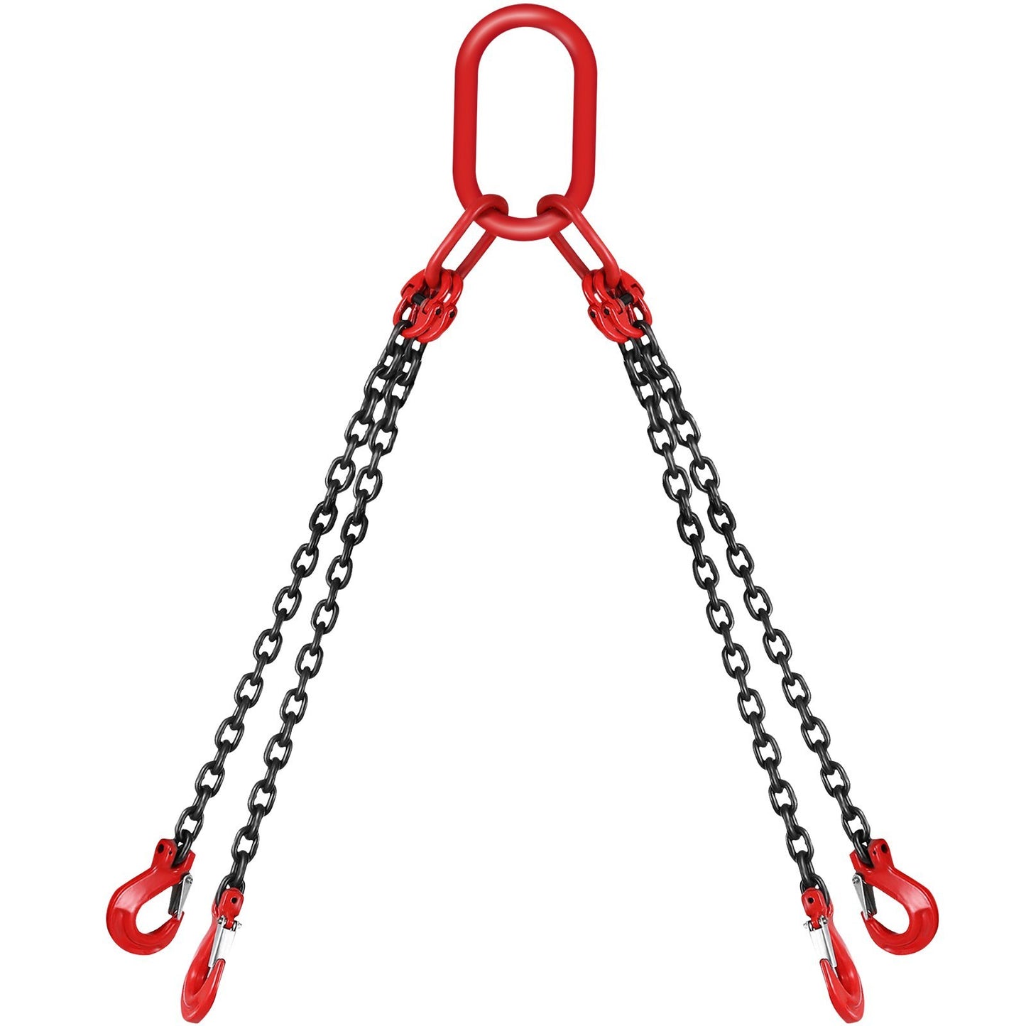 VEVOR 5Ft Chain Sling 5 Ft Engine Lift Chain G80 Alloy Steel Engine Chain Hoist Lifts 3 Ton With 4 Leg Grab Hooks