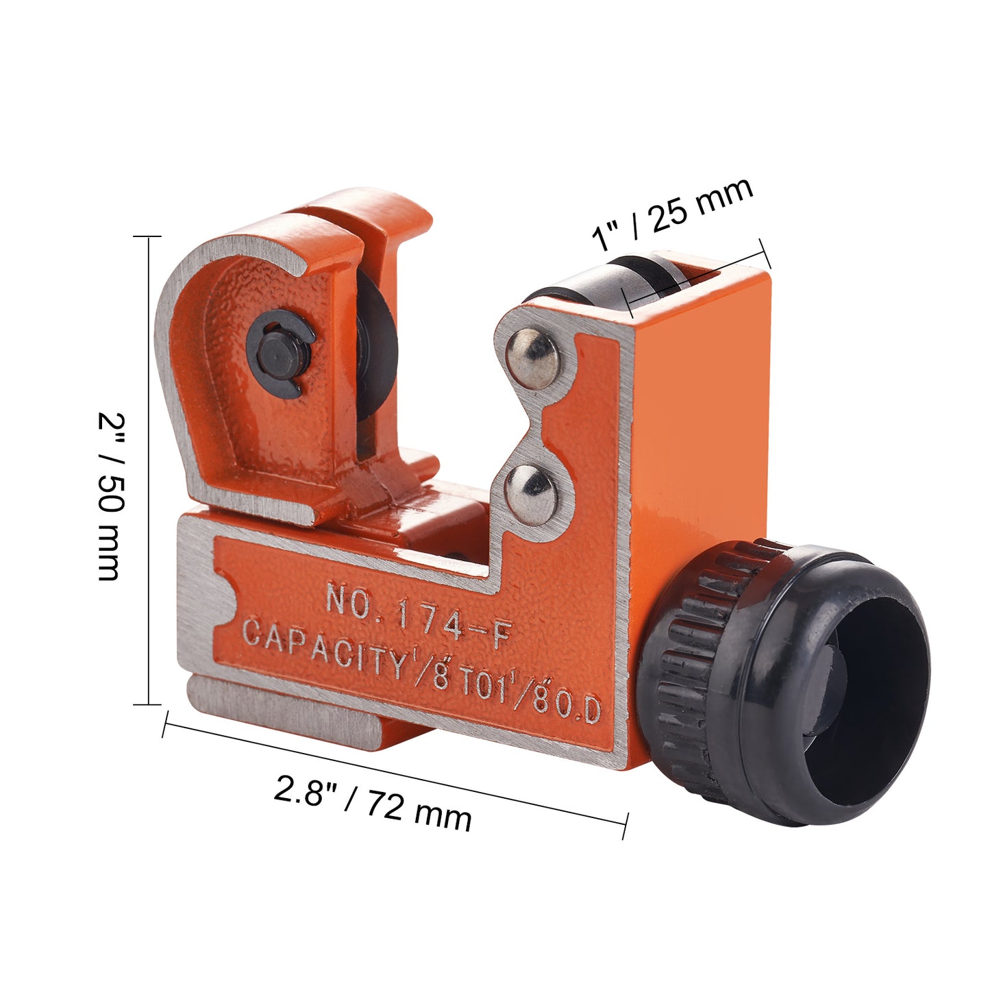 VEVOR Mini Tubing Cutter, Mini Copper Pipe Cutter, Heavy Duty Compact Tube Cutter Tool With High-Speed SKD Blade For Copper, Aluminum, Galvanized, Plastic Pipes