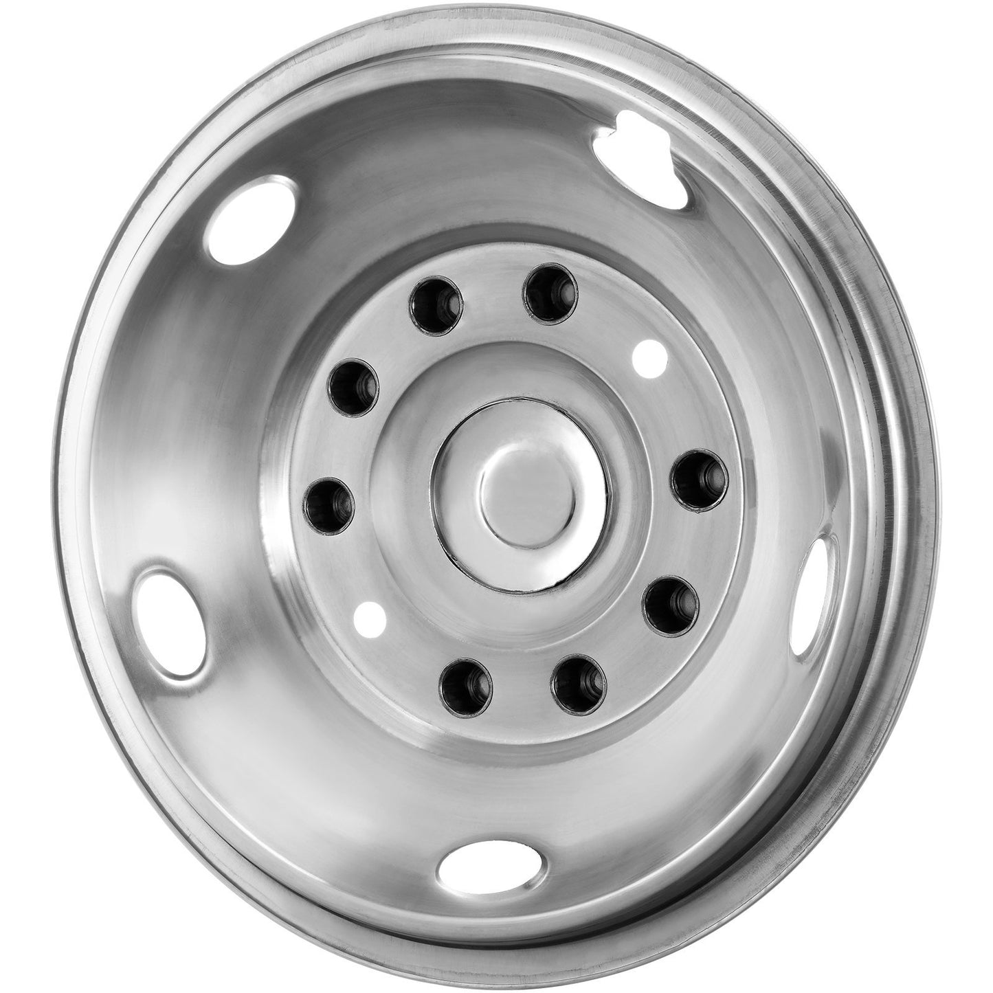 VEVOR 19.5-inch 10 Lug Wheel Simulators, 304 Stainless Steel Wheel Simulator Kit With Mirror Polished Finish, 2 Front And 2 Rear Wheel Covers Fit For For Ford , 4 Pcs