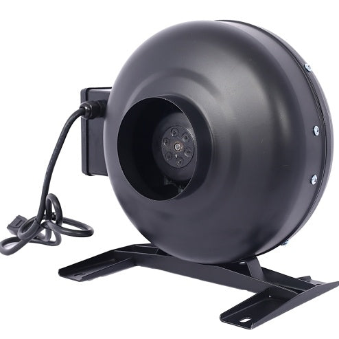 4-Inch 203 CFM Inline Duct Fan Air Circulation Vent Blower For Hydroponics, Basements, And Kitchens