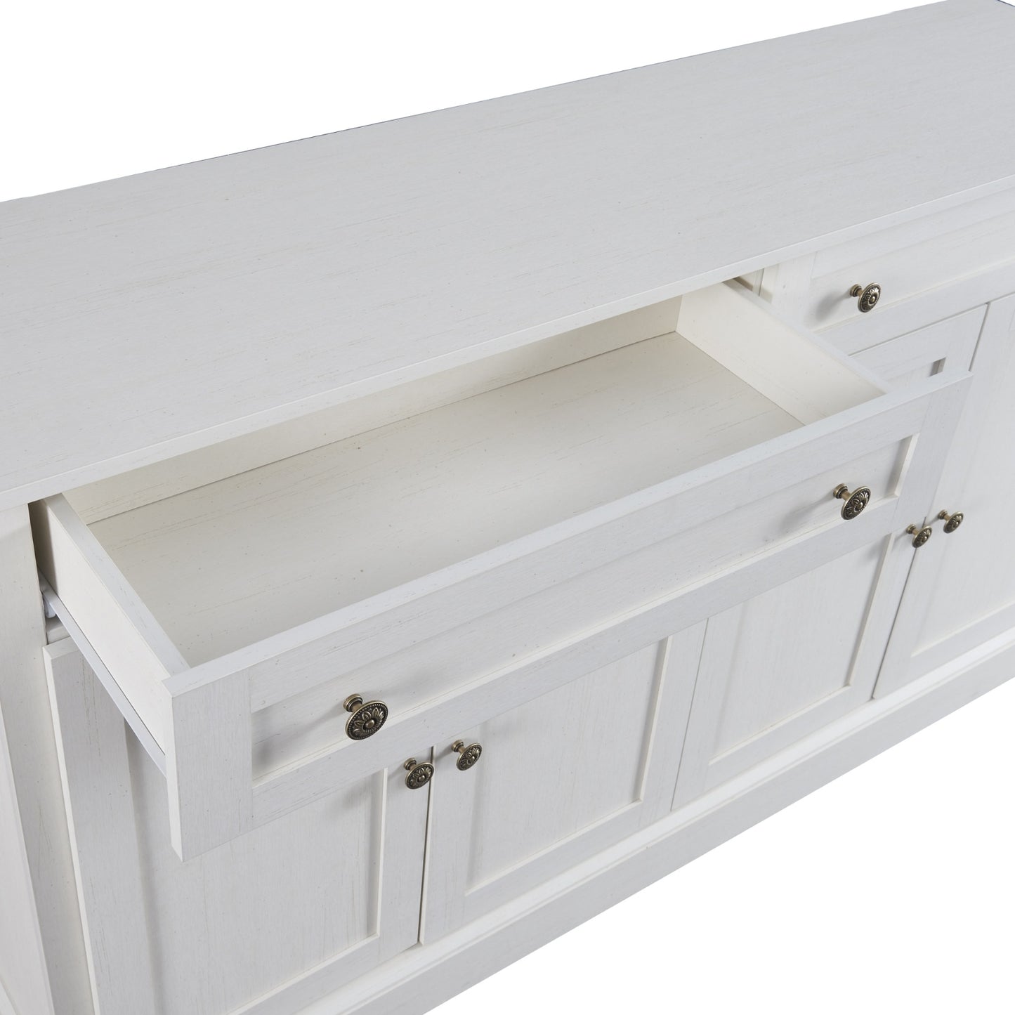 TREXM Kitchen Sideboard Buffet With 2 Drawers & 4 Doors Adjustable Shelves