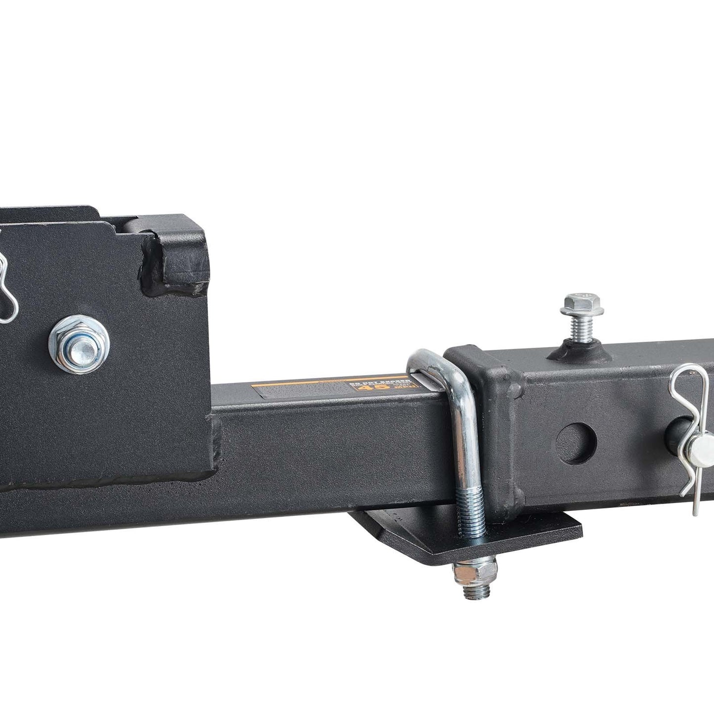 VEVOR Hitch Mount Cargo Carrier, Iron Hitch Cargo Rack With Folding Ramp, Hitch Rack Basket With Stabilizer And Straps, 500LBS Mobility Scooter Carrier Fit Hitch Receiver