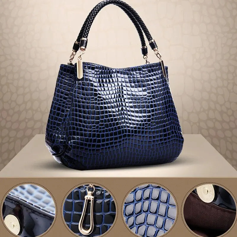 Women's Bag Large Capacity Tote Daily Commute Shoulder Bag Crocodile