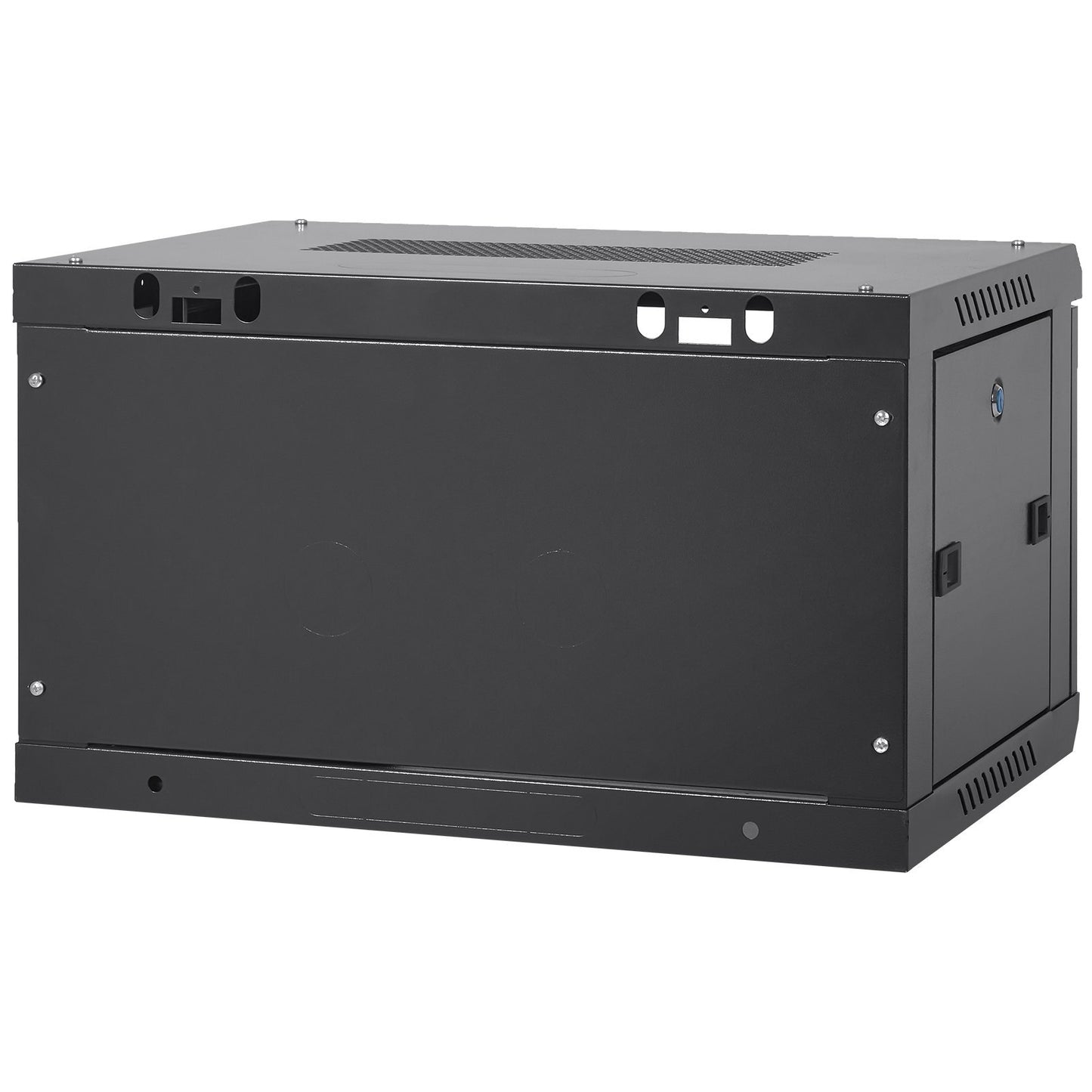 VEVOR 6U Wall Mount Network Server Cabinet, 15.5 Deep, Server Rack Cabinet Enclosure, 200 Lbs Max. Ground-mounted Load Capacity, With Locking Glass Door Side Panels, For IT Equipment, A V Devices