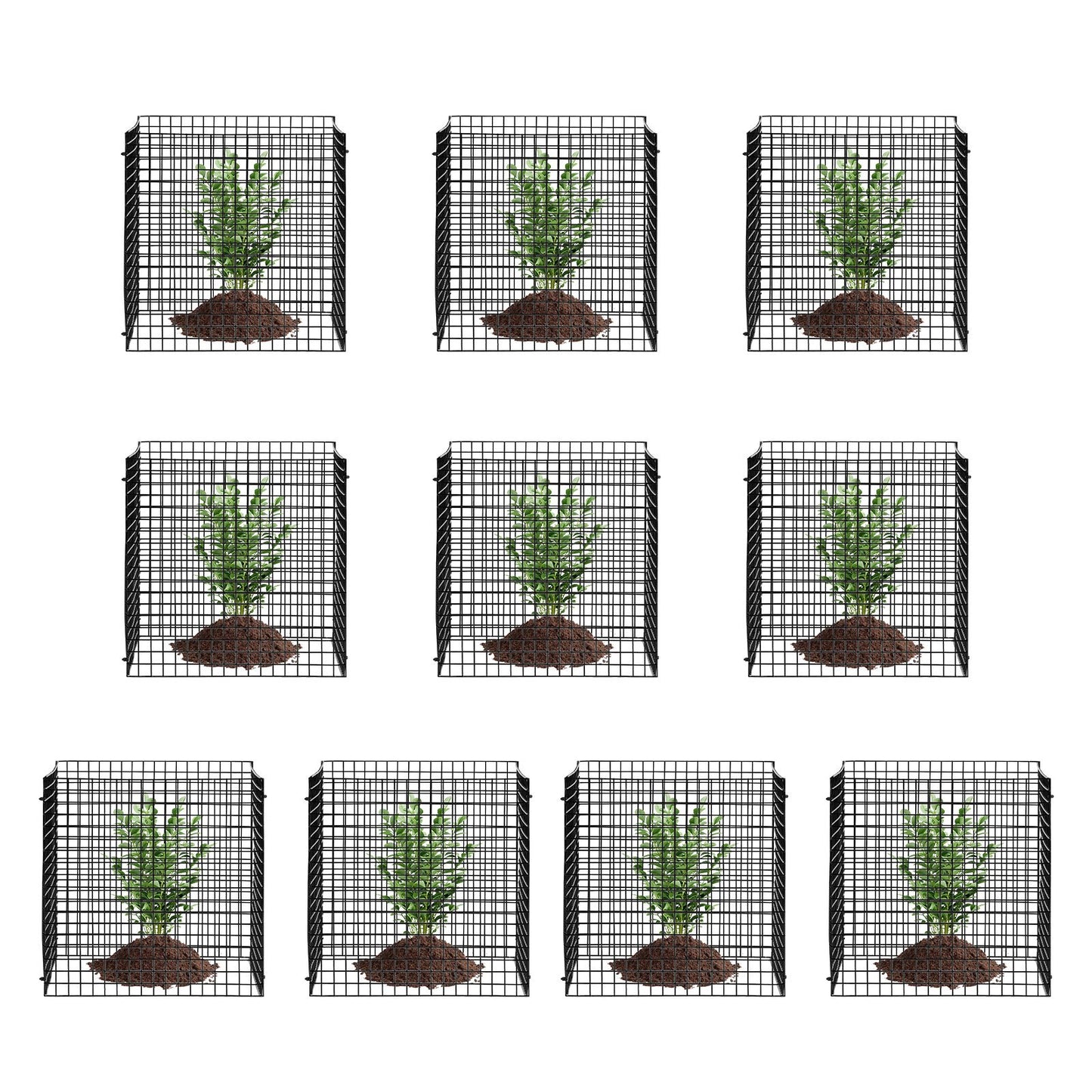 VEVOR 10 Pack Plant Protector From Animals Plant Cage For Vegetables