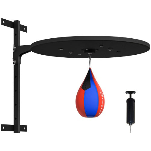 Soozier Adjustable Speed Bag Platform, Wall Mounted Punching Bag With 360-Degree Swivel